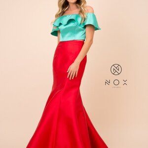 NEW Two Piece Off Shoulder Mermaid Prom Dress NXQ129